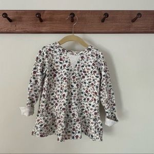 Childhoods Fall Ditsy Floral Peplum Crew 4T